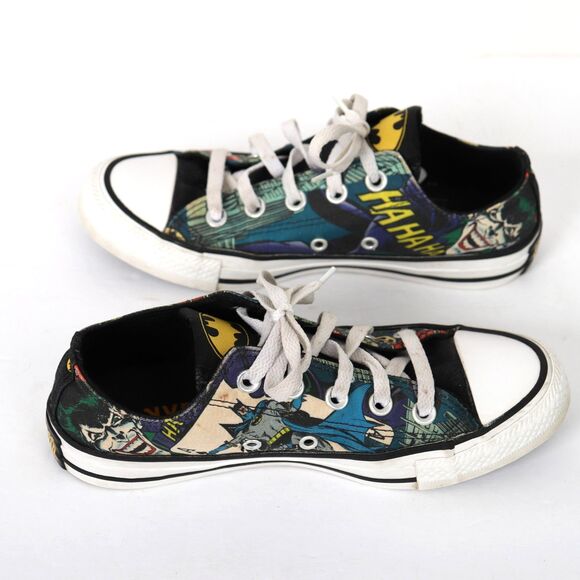 Chuck Taylor Converse All Star Low '80th Anniversary Batman Joker size 6 - Picture 3 of 9